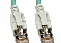 H6GSA01K0A * Patchcablu Cat6a cu LED ecranat RJ45 albastru-aqua 10GB 1m