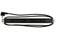 IU070116-- * PDU 19", 12xIEC C13, profil ALU 1U, cablu conexiune 2m, negru