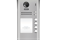 DT607-ID-S4(v2) * Panou video color de apel exterior, cu conexiune pe 2 fire, camera WIDE ANGLE 170°, pentru patru abonati, control acces