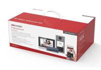 DS-KIS604-S-(C) * Kit videointerfon IP Hikvision, o familie, 2MP, PoE, montaj aparent, Monitor 7 inch, Touchscreen, card microSD