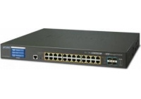 GS-5220-24P4XV * 24-Port Gigabit 802.3at PoE + 4-Port 10G SFP+ with Color LCD Touch Screen gs-5220-24p4xv