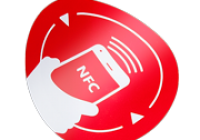 NFC-3513-rd/bk * Tag NFC autoadeziv, rotund, antimetal