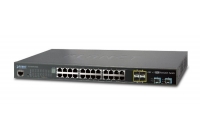 SGS-5220-24T2X * L2+ 24-Port 10/100/1000T + 4-Port Shared SFP + 2-Port 10G SFP+ Managed Stackable Switch