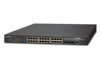 SGS-6341-24P4X * Layer 3 24-Port 10/100/1000T 802.3at PoE + 4-Port 10G SFP+ Stackable Managed Switch