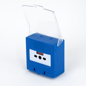 SCP-100-bl * Buton iesire de urgenta aplicabil, cu 3 comutatoare NC-COM-NO, din plastic, albastru