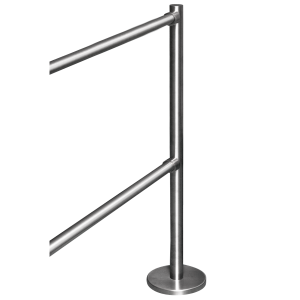 K-VO * Stalp de capat din INOX , suport balustrade din INOX