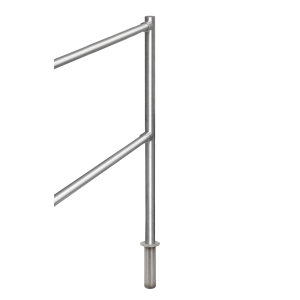 K-KIVO * Stalp de capat din INOX, suport pentru balustrade din INOX, montare ingropata
