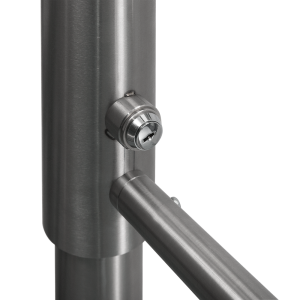 YK-PB-M-ZL * Poarta batanta bidirectionala din INOX, mecanica cu cheie
