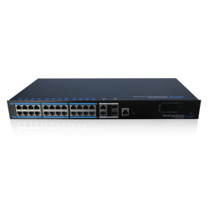 UTP7224E-POE-L2 * Switch rackabil 19" cu 24 porturi PoE+ ,2 porturi uplink 1Gbps, 2 porturi Ethernet