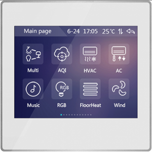 CHTF-3.5/20.1.22 * Panou control TFT 3.5" cu touch screen - incastrat, argintiu