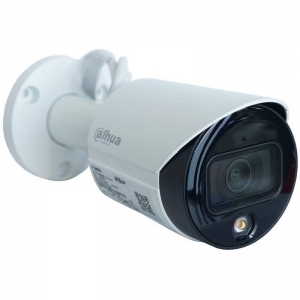 IPC-HFW2439S-SA-LED-0280B-S2 * Camera supraveghere exterior IP Dahua Full Color, 4 MP, 2.8 mm, lumina alba, slot card, microfon, PoE, IP67
