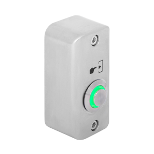 SMB-S001(LED)-gn * Buton de iesire aplicabil cu LED de semnalizare verde, din aliaj de Zinc cu posibilitate de montare la exterior