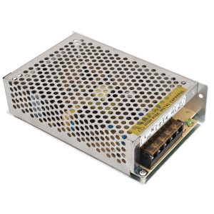 YLI-12-5 * Sursa de alimentare in comutatie de 12Vcc/5A, stabilizata, tensiune ajustabila, carcasa metalica perforata, LED de stare