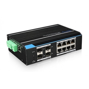 UTP7308GE * Switch ethernet industrial, full gigabit cu management L2, 8 porturi ethernet downlink + 4 porturi SFP uplink