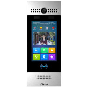R29C * Video interfon IP SIP, post de apel cu ecran touchscreen de 7”, Android, bluetooth, recunoastere faciala, NFC, cod QR, argintiu