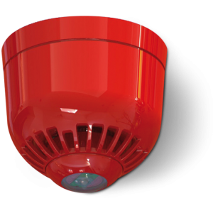 IS0120RS * Sirenă convenţională de incendiu cu flash, culoare roşie, IP 65 