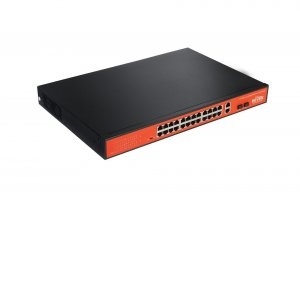 WI-PS526G * Switch PoE 24 porturi montabil in rack