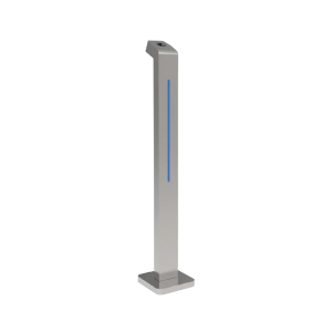 DTF-413 * Stalp din INOX cu suport pentru fixarea echipamentelor de control acces