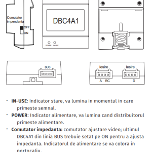 DT-DBC4A1 * Distribuitor de semnal cu 4 ramuri cu ajustare automata