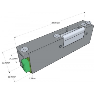  DORCAS-77N512F * Yala electromagnetica incastrabila, pentru usi de urgenta ajustabila, nereversibila