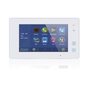 DT47MG-TD7-wh * Post de interior video cu conexiune pe 2 fire si ecran color LCD, alb