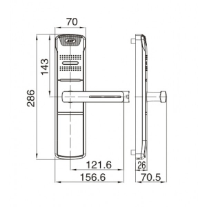 HLK-918-ss * Incuietoare hotel cu cartele de proximitate TEMIC
