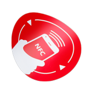 NFC-3513-rd/bk * Tag NFC autoadeziv, rotund, antimetal