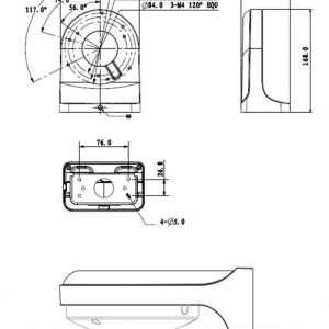 PFB203W * Suport pentru montare pe perete