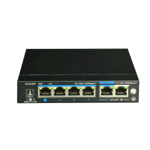 UTP3-GSW04-TPD60 * Switch ethernet gigabit POE+, 4+2 porturi, alimentat POE
