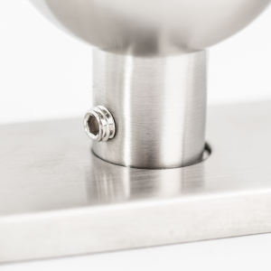 YH-D90L-85 * Set manere cu clanta tubulara si buton fix drept cu shield interax 85