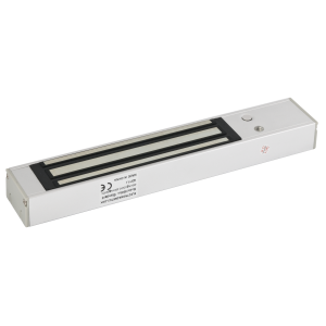 YM-280T(LED)H * Electromagnet aplicabil de 280kgf, cu maner pentru usi cu deschidere in interior si cu led de stare