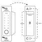EF4 * Controler de acces stand-alone, incastrabil, antivandal de exterior cu tastatura, cititor RFID si amprenta