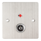 KY-B-SS-2-rdgn * Buton de iesire incastrabil/aplicabil cu carcasa, cu cheie, cu led