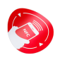 NFC-3513-rd/bk * Tag NFC autoadeziv, rotund, antimetal