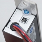 YB-600C(LED)-V2 * Bolt electric cu actiune electromagnetica, cilindru european cu buton, monitorizare si LED de stare