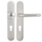 YH-D90L-90 * Set manere cu clanta tubulara si buton fix drept cu shield interax 90